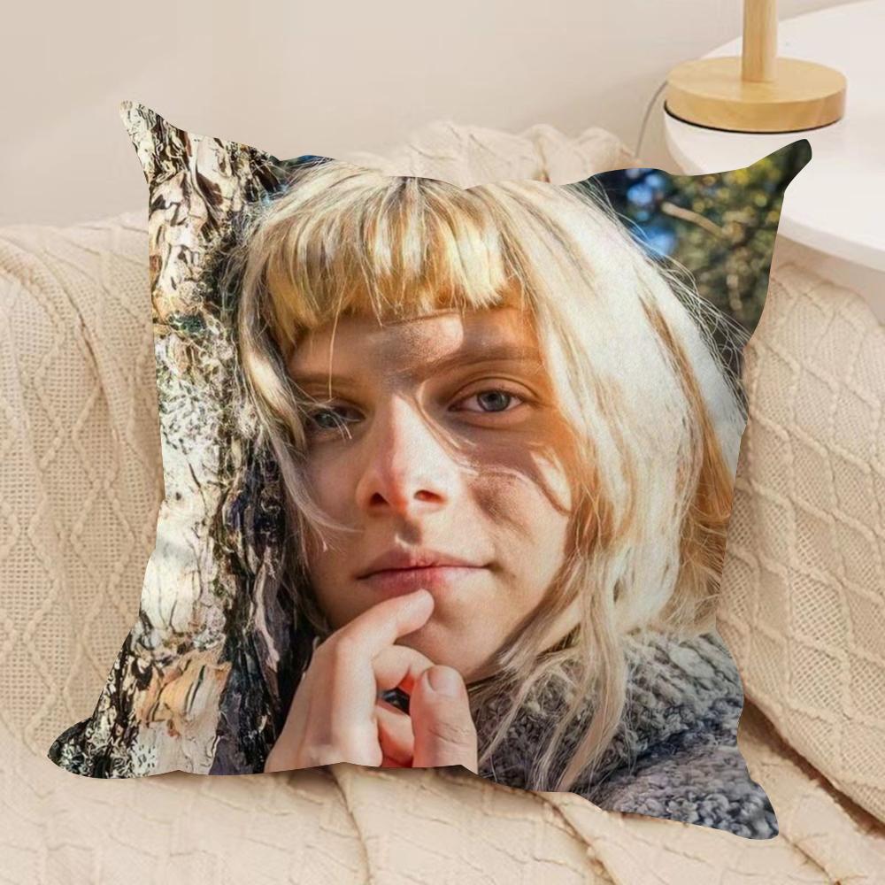 Singer A-Aurora Cushion Cover Soft Plush Double-Sided Printed Sofa Pillow Cushion Cover | Cozy All-Season Durable Decor Gift