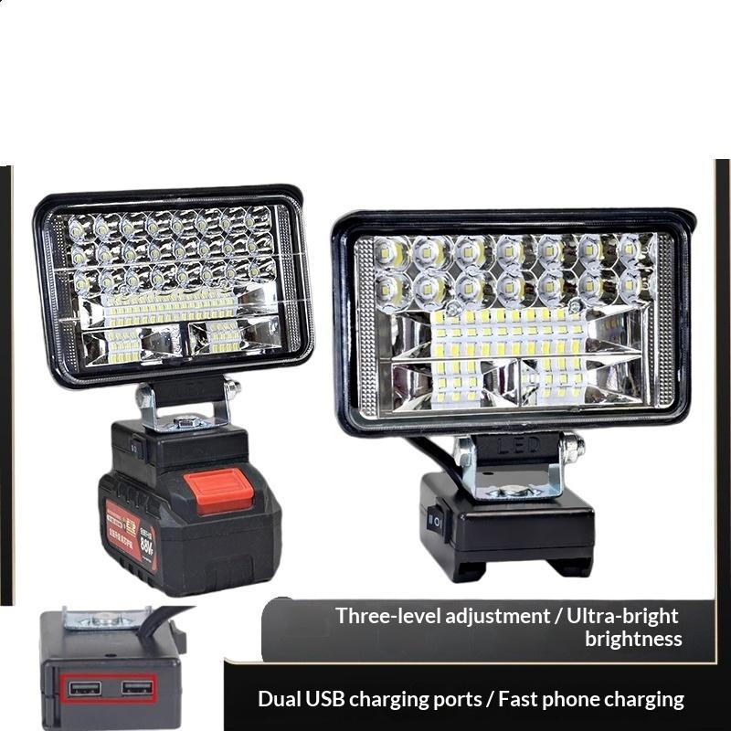 1Pcs 3/4/5/8 Inch Portable Led Spotlight Cordless Handheld Light Compatible With For 18 V 20V Battery For Outdoor Work Fishing