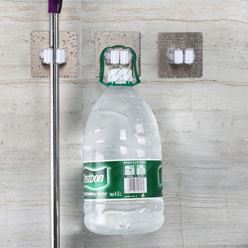 1~10PCS Self Adhesive Multi-Purpose Hooks Wall Mounted Mop Organizer Holder RackBrush Broom Hanger Hook Kitchen Bathroom Strong