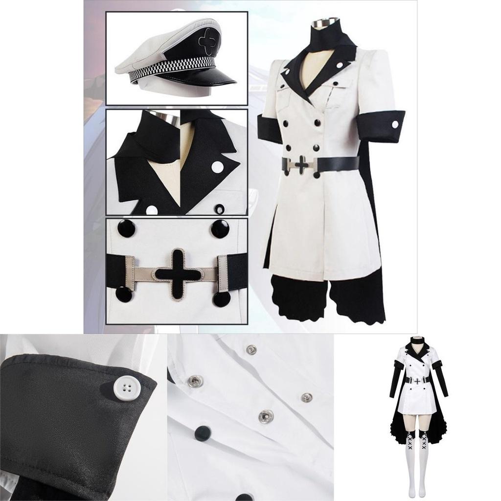 Akame Ga Kiru! Esdese Cosplay Costume Set Black And White Anime Outfit For Women S M L Xl Xxl Sizes