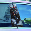 1Pair/2pcs Black Dragon Car Stickers Auto B-pillar Waterproof Durable Decals Cover Scratches