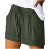 Women's Fashion Solid Color Drawstring Strap Pocket Casual Shorts