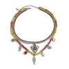 Bohemian Color Rice Beads Beaded Necklace Ethnic Style Fish Bone Flower Triangle Hang Tag Item Jewelry