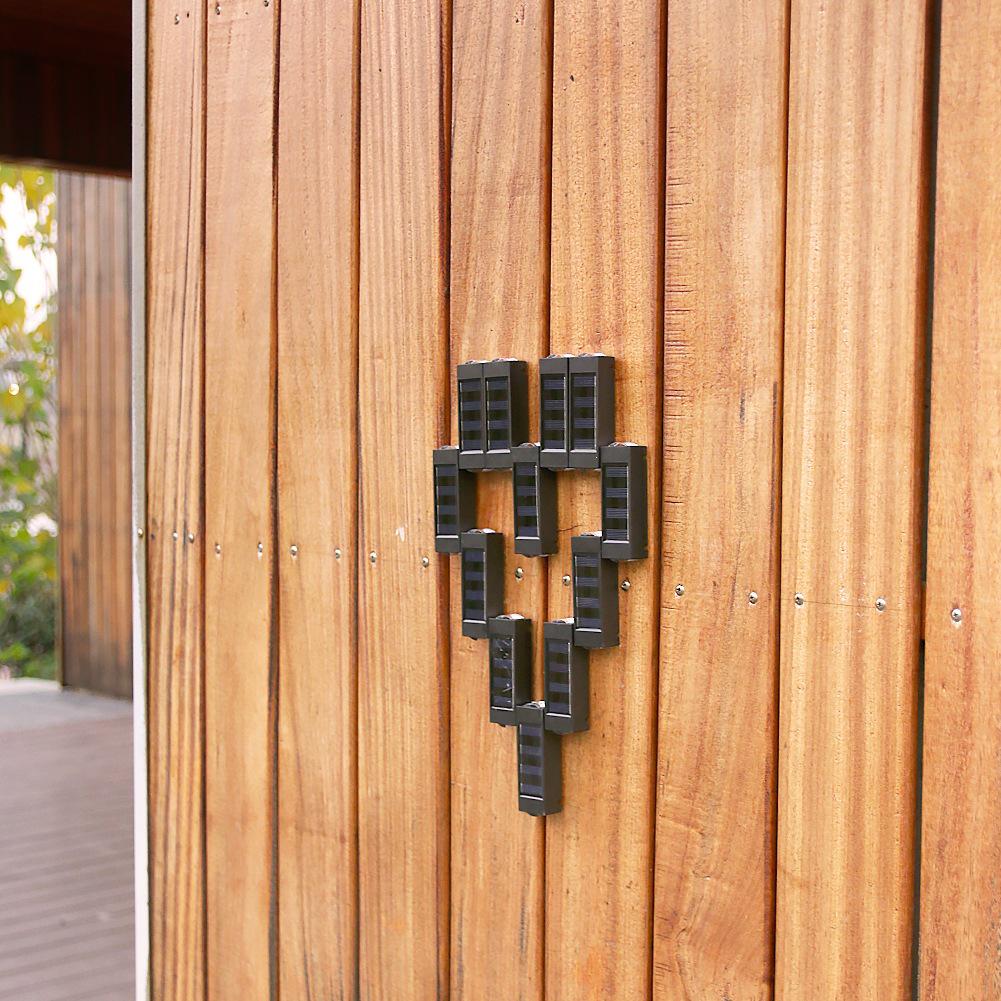 Outdoor Waterproof Solar Wall Lamp – Atmospheric Courtyard Decoration with Infinite Splicing and Dual Lighting Directions