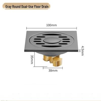 CHENDU Gunmetal Gray Stainless Steel Dual-Use Floor Drain