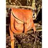Medium Leather Saddle Bag, Retro Saddle Bag, 11x9 Brown Saddle, Back To the 70s Traditional Saddle Bag. Everybody Needs a Saddle To Love
