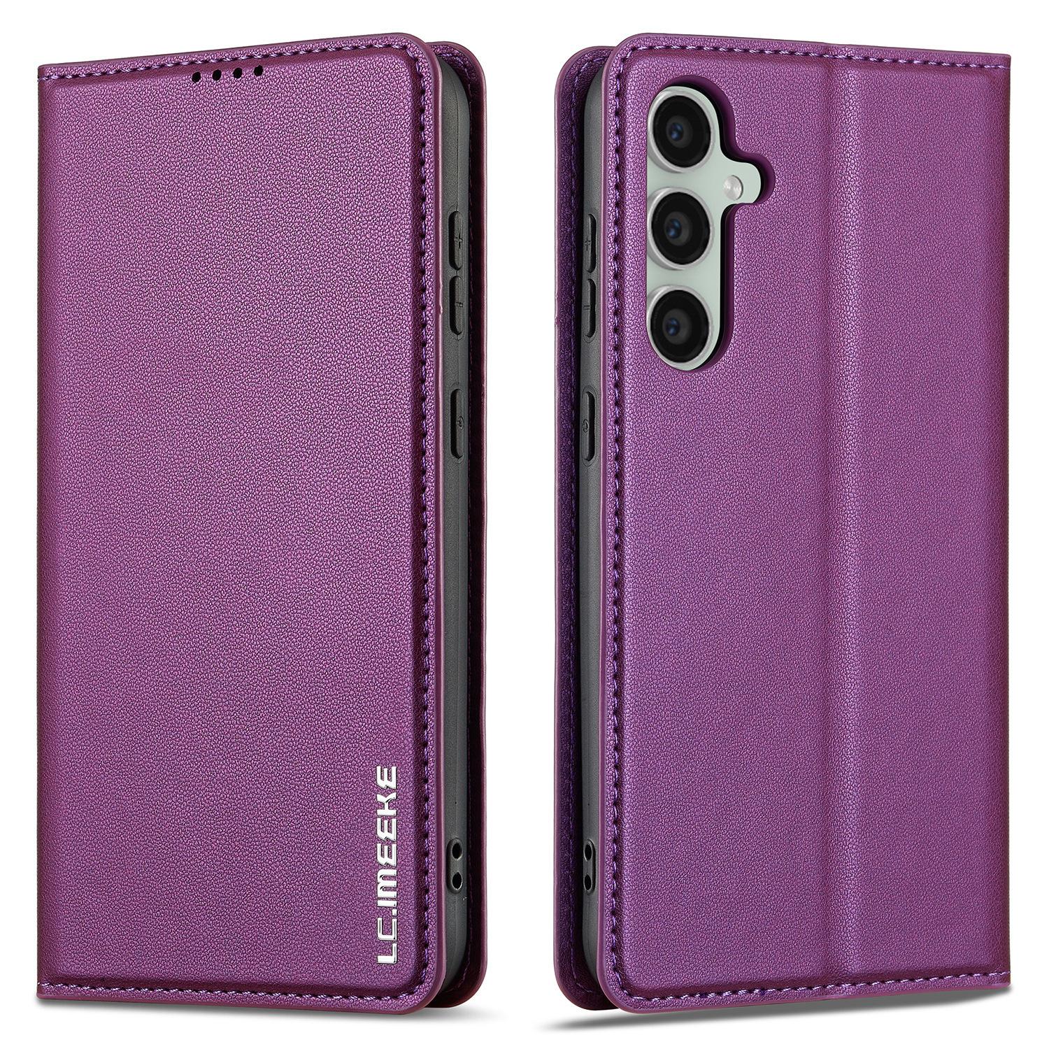 

LC.IMEEKE L1 Series for Samsung Galaxy S24+ Case PU Leather Wallet Stand Protective Phone Cover E