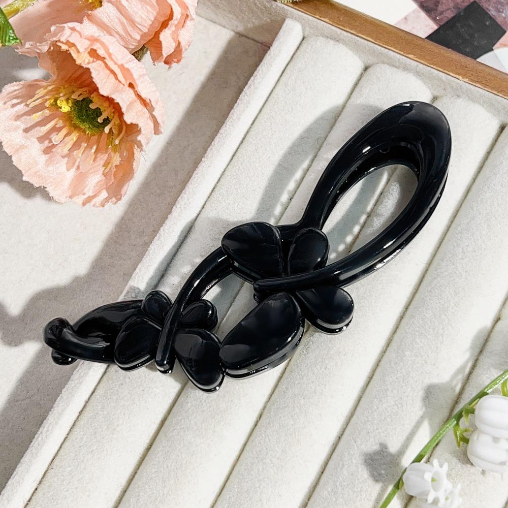 

Double Side Butterfly Banana Hair Clip Elegant Ponytail Hairpin New Hair Claws Women E