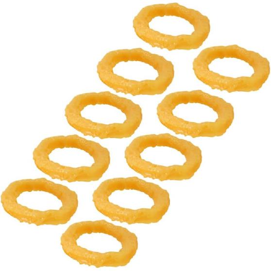 Toyvian Simulated Squid Ring 14Pcs Realistic Faux Fried Squid Rings Artificial Calamari Ring Onion Rings Fake Snack Props Play Food Model for