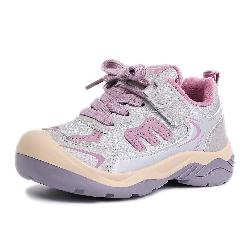 2025 Winter Kids  Warm Velvet Cotton Sneakers - Boys  & Girls  Fashionable Dad Shoes Size 33, 21.2cm