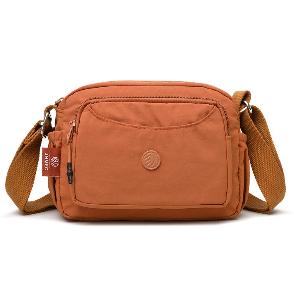 

Casual Versatile Crossbody Bag Multi layered Lightweight Single Shoulder Bag Waterproof Mom Bag for Women оранжевый