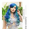 2025 European Fashion Long Wavy Curly Wig For Women Bule