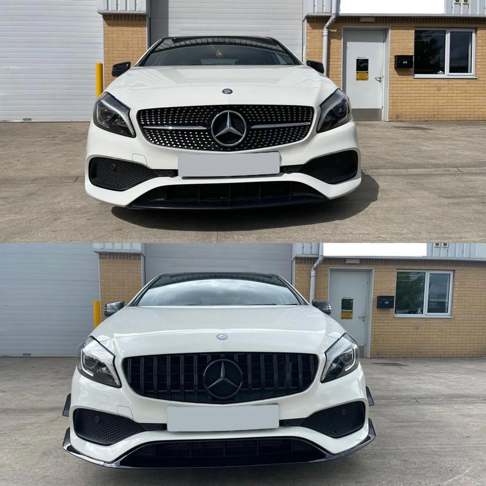 Griglia Anteriore Logo Stella Emblema Stile OE Stile Superficie Piatta Cromo Argento Nero Opaco Per Mercedes Benz W251 R320 R350 R500 R550