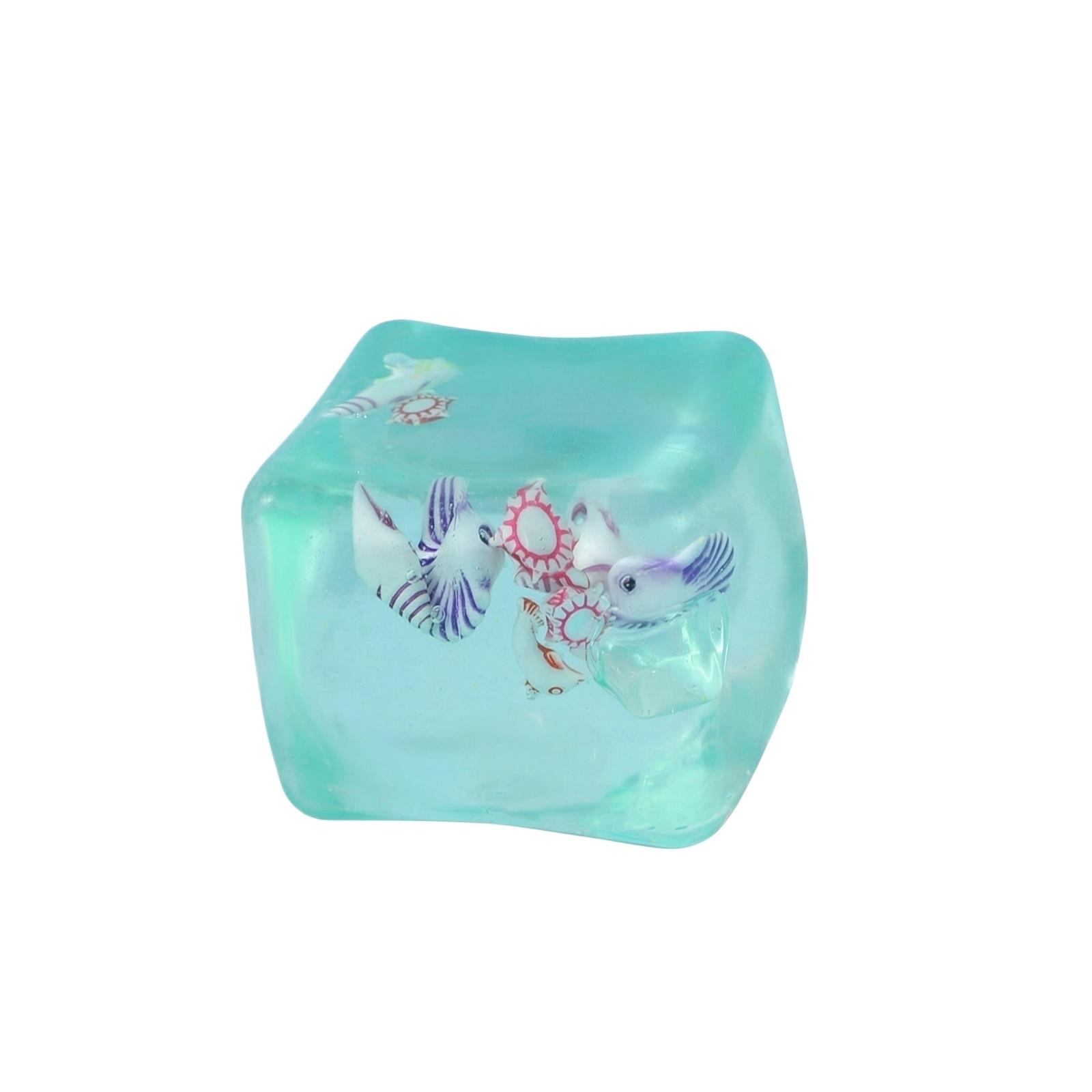 

Soft Squeeze Ocean Block Toy 5cm Flexible Gel Material with Marine Animal Print for Stress Relief and Hand Exercise one size