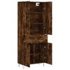 Vidaxl Witrynka Przydymiony Dąb 69,5X34X180 Cm Materiał Drewnopochodny