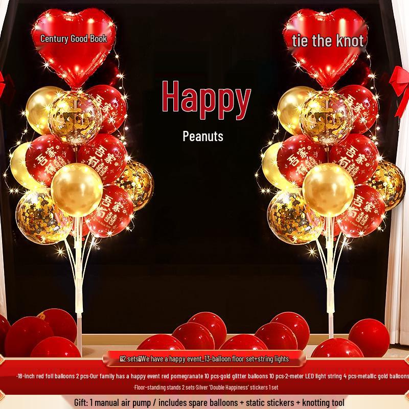 Complete Wedding Balloon Decoration Set for Aisle, Table, and Room