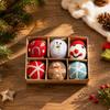 6 Pieces Felt Christmas Tree Ornament Embroidered Ball with