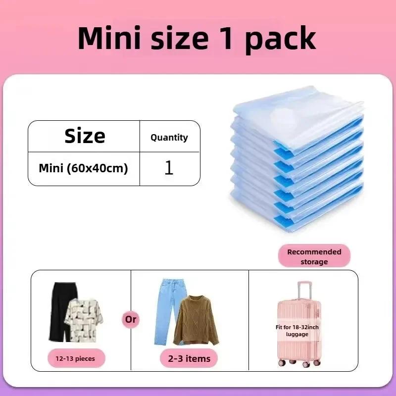 

1-5 шт. Вакуумные пакеты для хранения с ручным насосом Многоцелевые пластиковые прямоугольные пакеты с застежкой-молнией Органайзер для экономии места with pump