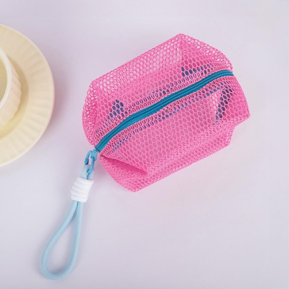 Durable Dopamine Color Cosmetic Bag Large Capacity Lightweight Mesh Makeup Pouch With Zipper Toiletry Bag Toiletry Storage