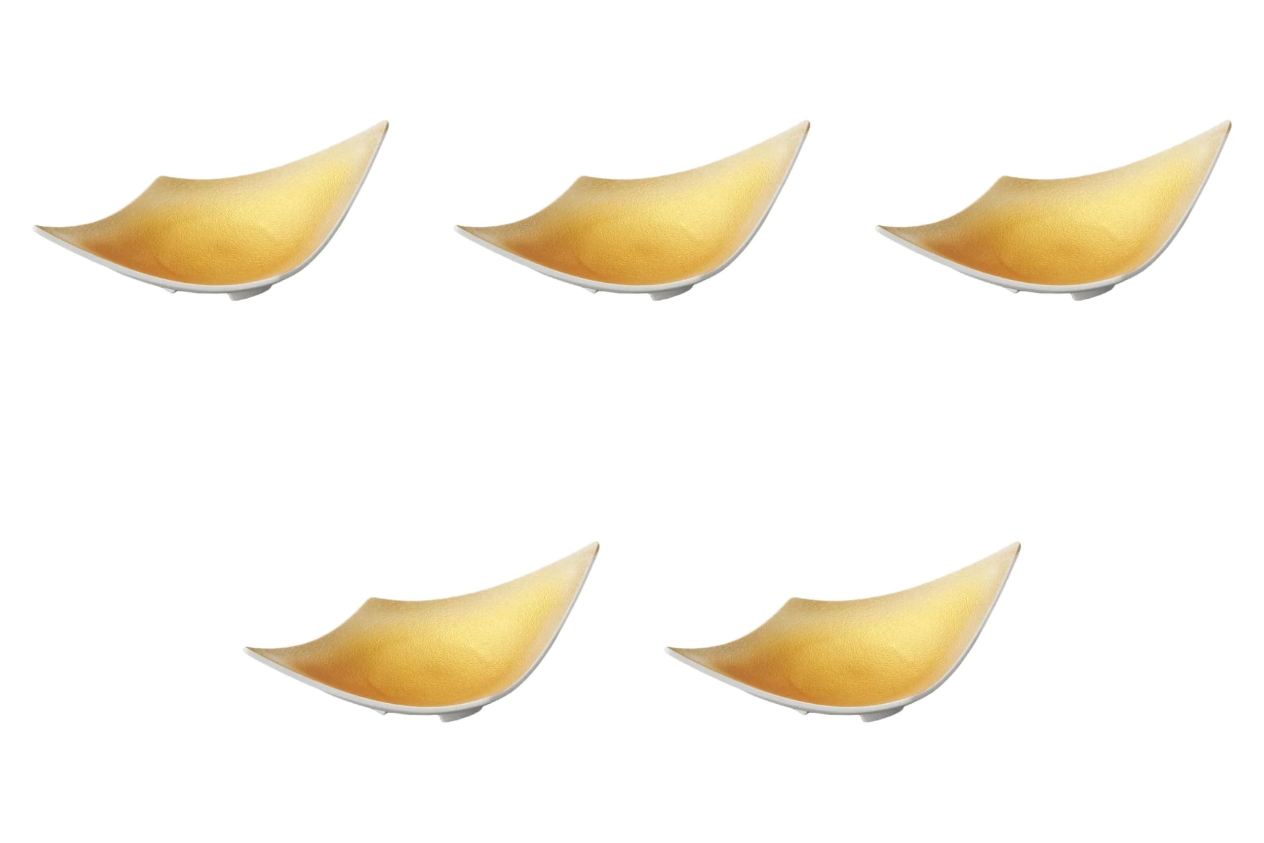 

Set of 5 Rusted Gold Bowls x x Small Bowls by Setomonohonpo Diamond-Shaped 7.3-inch [21.2 12.5 5.6 cm] золотой