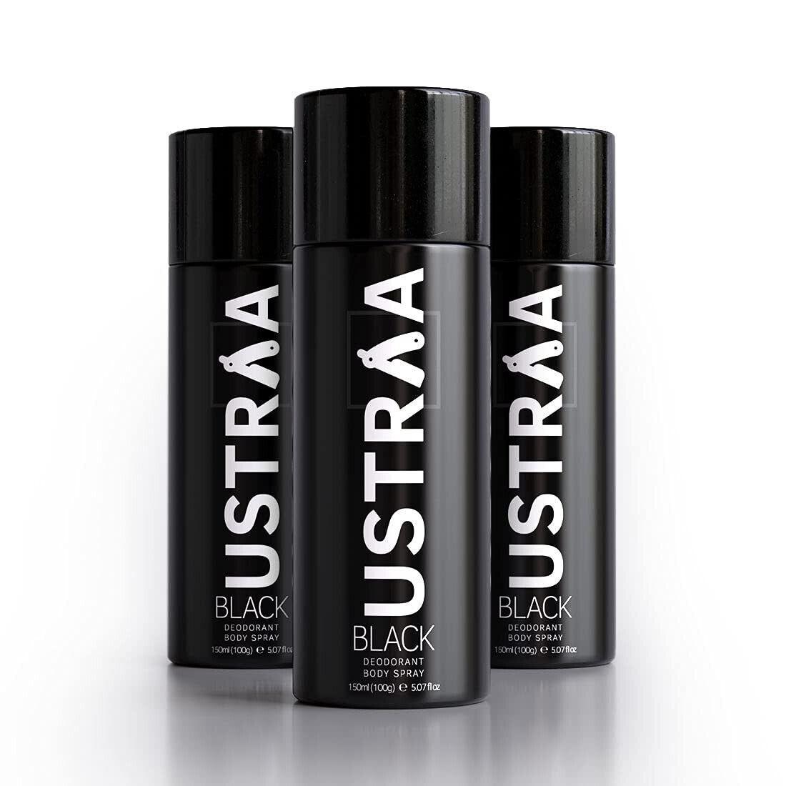

Ustraa Black Deodorant Body Spray With Strong For Men 150 ml BS1496