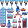 Cars Theme Mcqueen Birthday Party Supplies Decor Kids Baby Shower Plates Banner