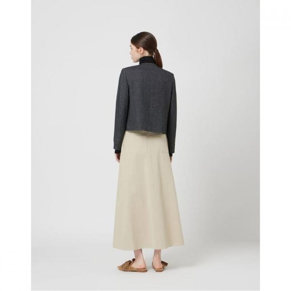 Cc Collect Wool Blend Round Neck Crop Jacket C253msf002