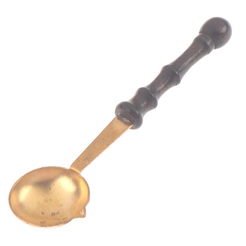 

1pc Anti-Hot Sealing Wax Spoon DIY Ancient Seal Retro Vintage Metal Handle Wax Spoon Invitation Cards Decorative Stamps Craft