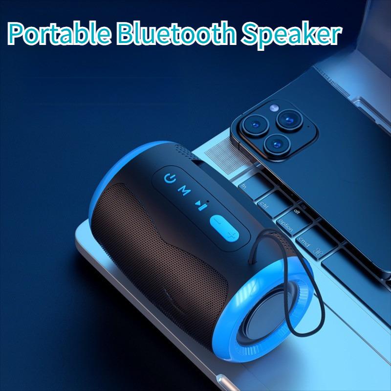 Portable Speaker Wireless Bluetooth Speakers with 5.3 Stereo FM/SD/USB Disk/Aux Modes Waterproof for Outdoor Hifi Sound TSN-1