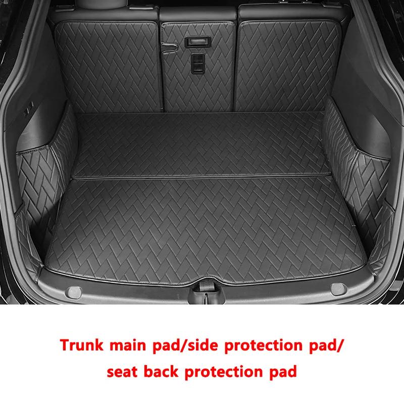 Leather Trunk Mats Fully Surrounded Waterproof Non-Slip Liner Custom Floor Mat for Tesla Model Y 2017 To 2025 Car Accessories