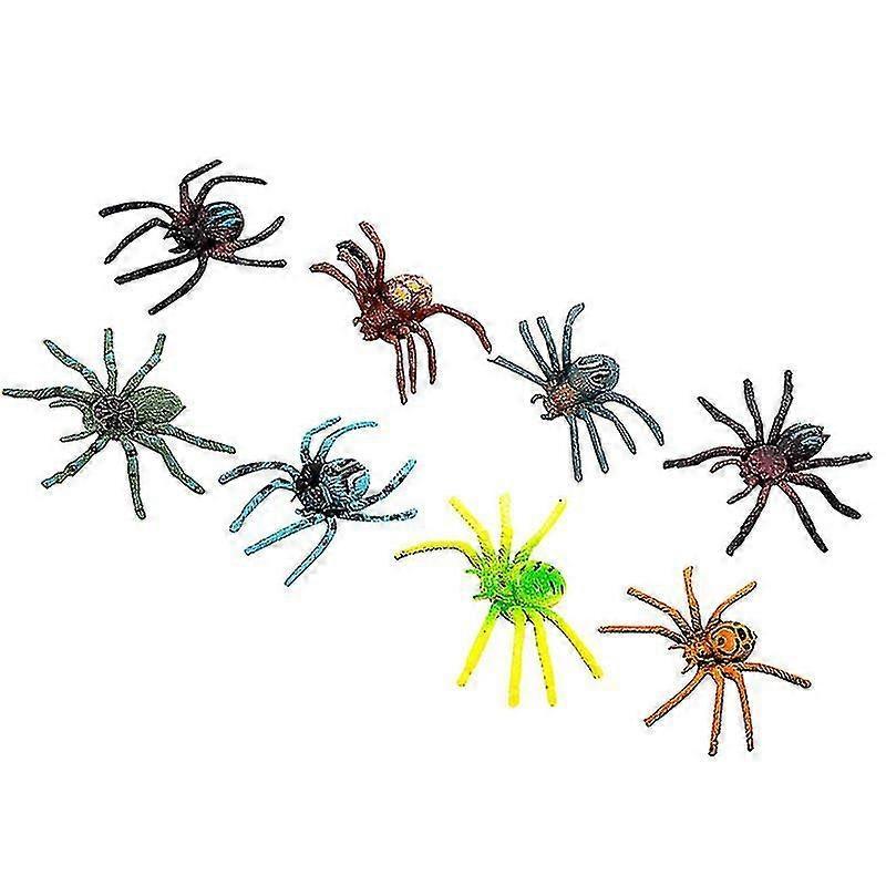 8pcs Plastic Spider Halloween Toy For Halloween Decorations