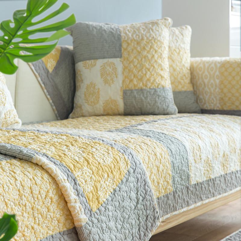 Nordic Washed Cotton Sofa Cushion All Season Universal Fabric Simple Modern Korean All-inclusive Universal Cover Scarf Cushion