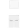 2 Piece Bathroom Furniture Set White Particleboard