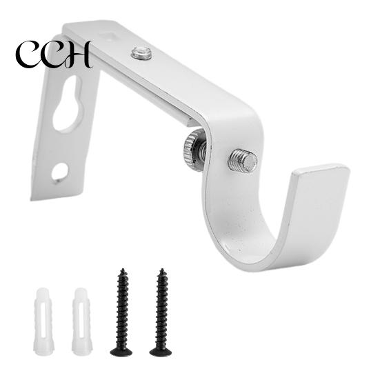 Curtain Rod Bracket Heavy Duty 1/2/3Pcs Adjustable Brackets Easy Installation Window Drapery Strong Support Hanger Hooks Living Room Bedroom