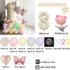 63pcs Flower Fairy Theme Balloon Set with Mini Pink Bow Girl Birthday Party Decoration Wedding Supplies Baby Shower Globos Gifts