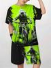 Ensembles pour Enfants Impression Moto Ensemble Haut et Bas d'Été pour Enfants Vêtements d'Extérieur Décontractés Confortables pour Enfants