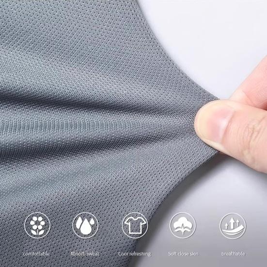 2dílná sada pánských teplákových souprav s kulatým výstřihem, krátkým rukávem, tričkem s elastickým pasem a kraťasy, rychleschnoucím sportovním oblečením