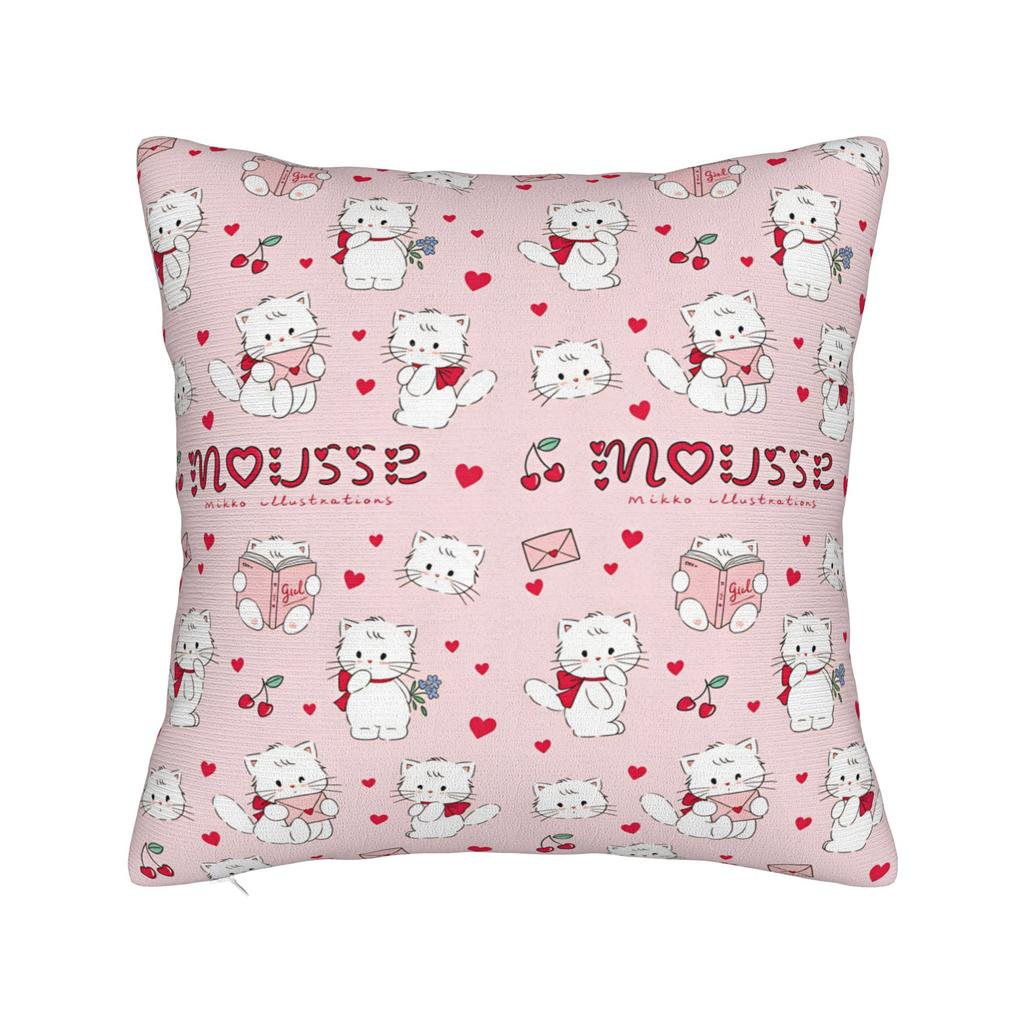 Mikkos Mousses Pillow Cover Custom Cushion Cover Novelty Pillow Case For Living Room Chair