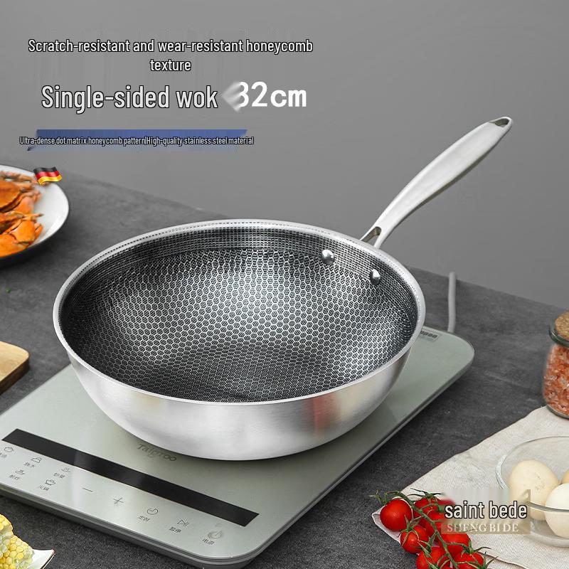 SHENG BI DE Stainless Steel Honeycomb Wok