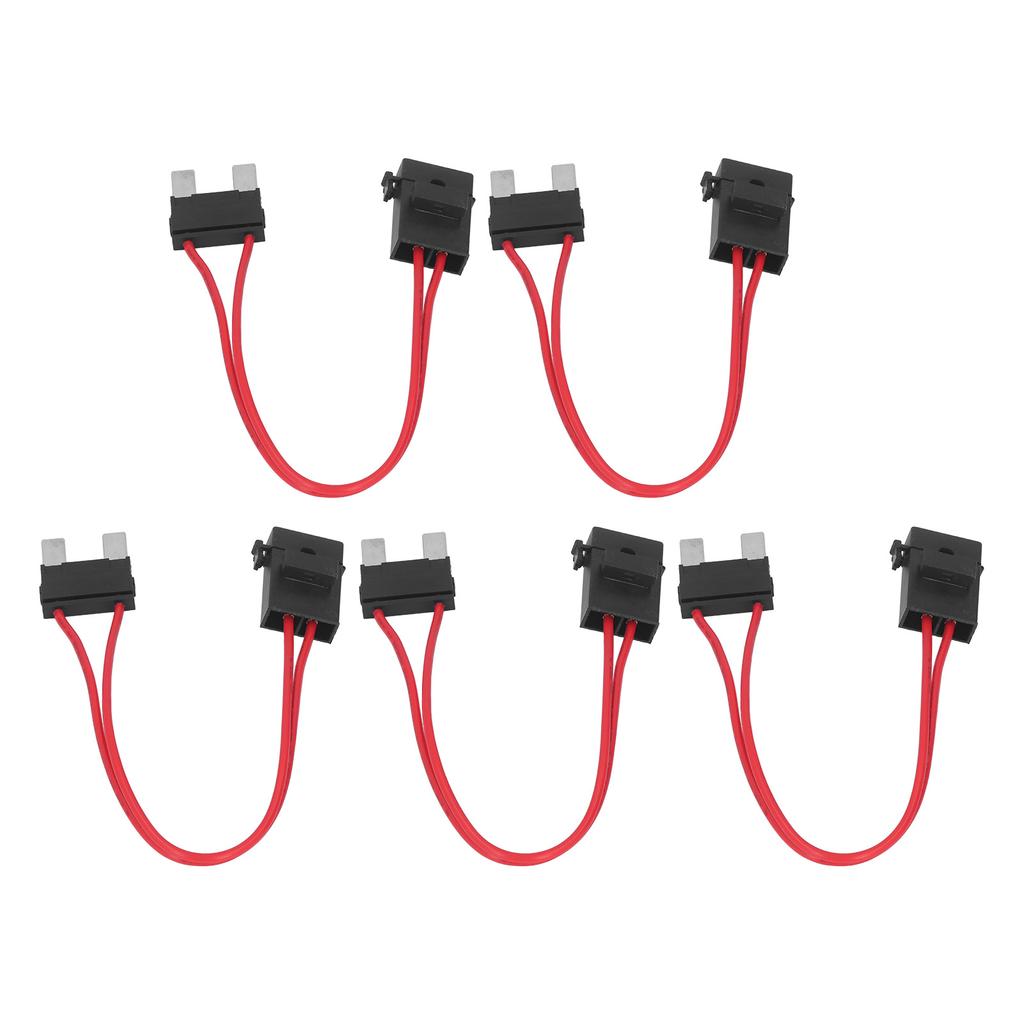 5Pcs Car Fuse Holder Connector Mini Heavy Duty Wire Extension for Vehicle ATM 20A 16AWG with 5 Fuses ACL L 29.2mm