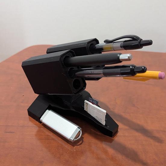 Roket Topu Kulesi Kalemlik 3D Baskılı Güdümlü Füzeler Kurşun Kalem Saklama Kutusu Konteyner Tutucu Ev Ofis Masaüstü Dekorasyonu