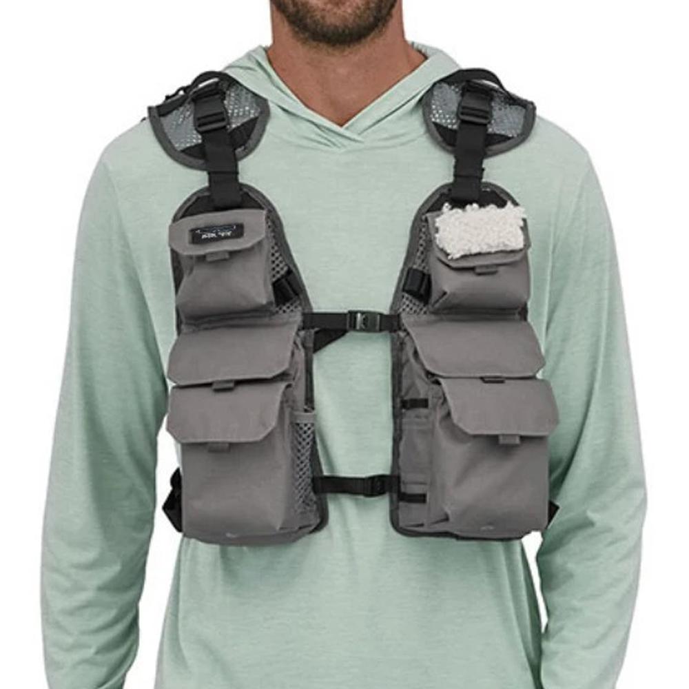 Fly Fishing Vest Breathable Professional Multi-Pocket Utility Safety Guide Vest for Outdoor with BTI Logo (B07) Adults