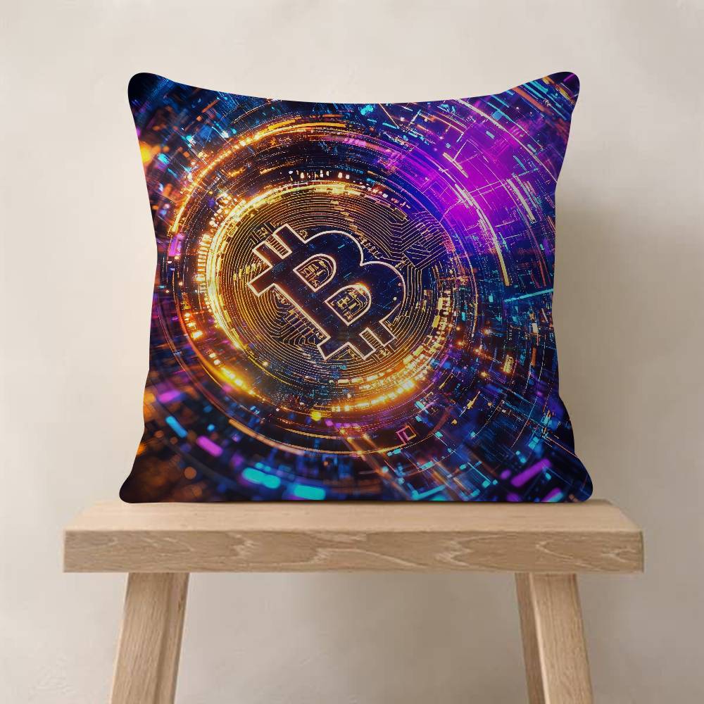 Биткоин Крипто Криптовалюта Btc Персонализированная Подушка Чехол от Пыли Спальня Дети Вечеринка Украшение Наволочка День Рождения Дети