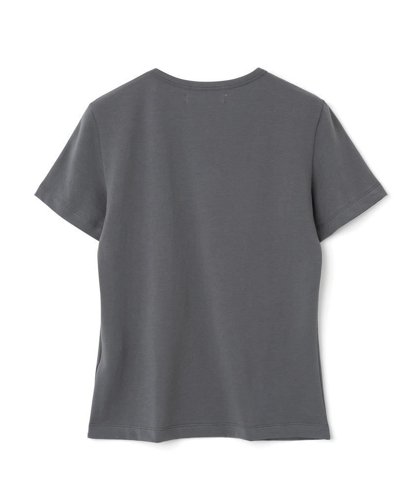 MILLO WOMEN Pearl Ribbon T-Shirt [Charcoal]