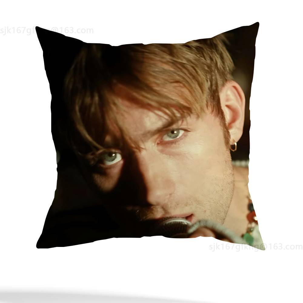 I Love D-Damon Albarn Pillow Case Square Double-Sided Printing Short Plush Sofa Cushion Cover Bedroom Bedside Pillow