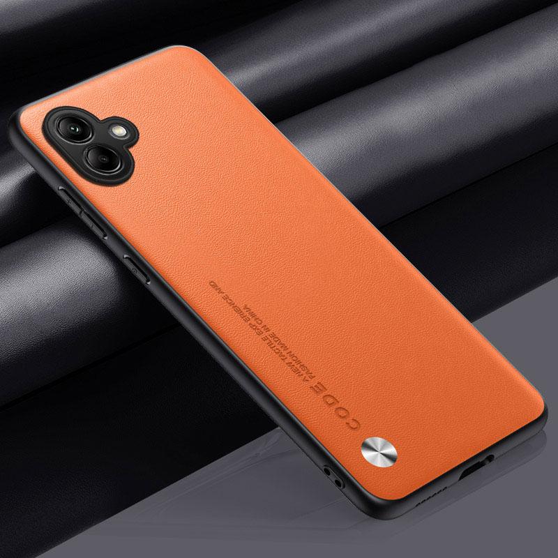 Luxury PU Leather Phone Case For Samsung Galaxy A06 A07 A16 A17 Plain Skin Shockproof Soft Back Cover For Samsung Galaxy A56