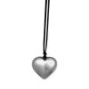 Big Heart Pendant Necklace Adjustable Knotted Lace Choker Neck Tie Chain Jewelry Elegant Clavicle Chain Necklace