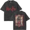 Washed Vintage Anime Dorohedoro Graphic Tshirt Kaiman Merch T Shirt Men Women Gothic Manga Rock Tshirt Male Oversized Tshirts