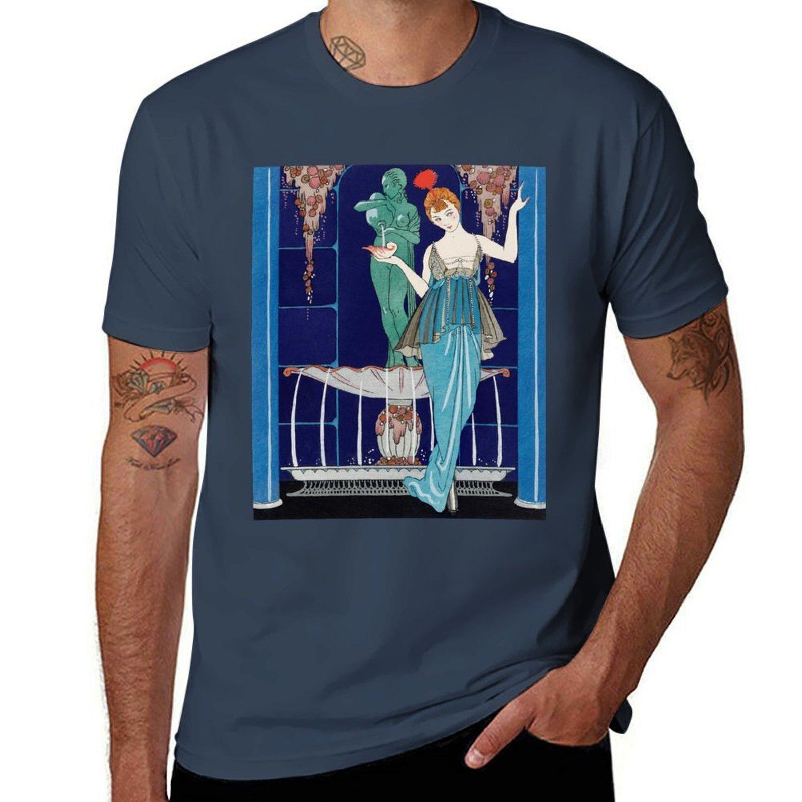 La Fontaine De Coquillages Robe Du Soir De Paquin Fashion Illustration Tshirt Halloween Theme Tshirt S