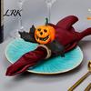 Holiday Table Setting Decor Halloween Napkin Ring, Pumpkin, Eyeball, Spider, Skull Holder Durable Rings for Dinner Decor, Party Supplies Ring